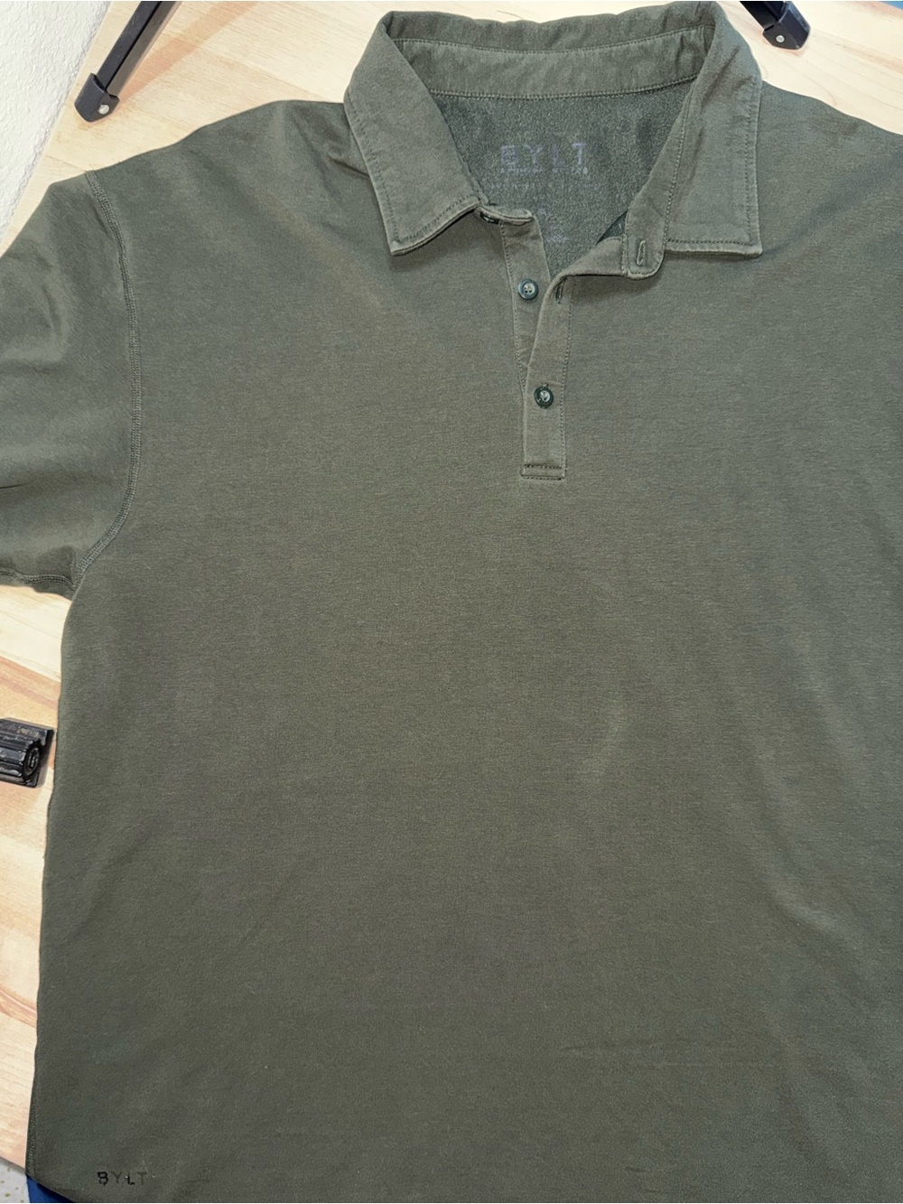 BYLT Basics Olive Polo Shirt – Classic Collared Short Sleeve